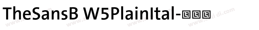 TheSansB W5PlainItal字体转换